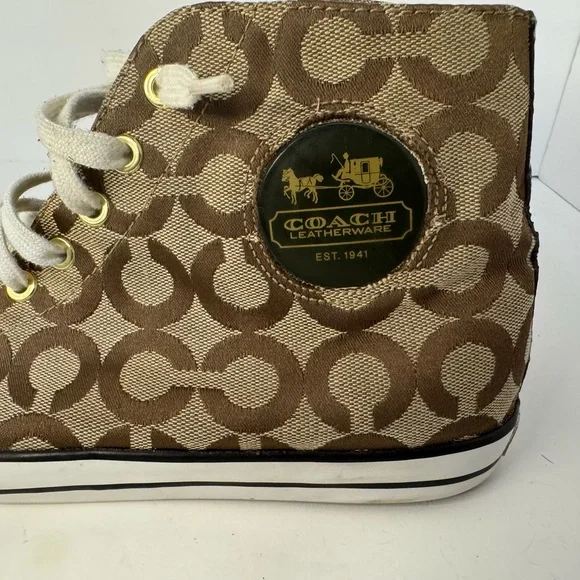 Coach | Shoes | Coach Hightop Sneakers Mens Size 9 Womens 5 